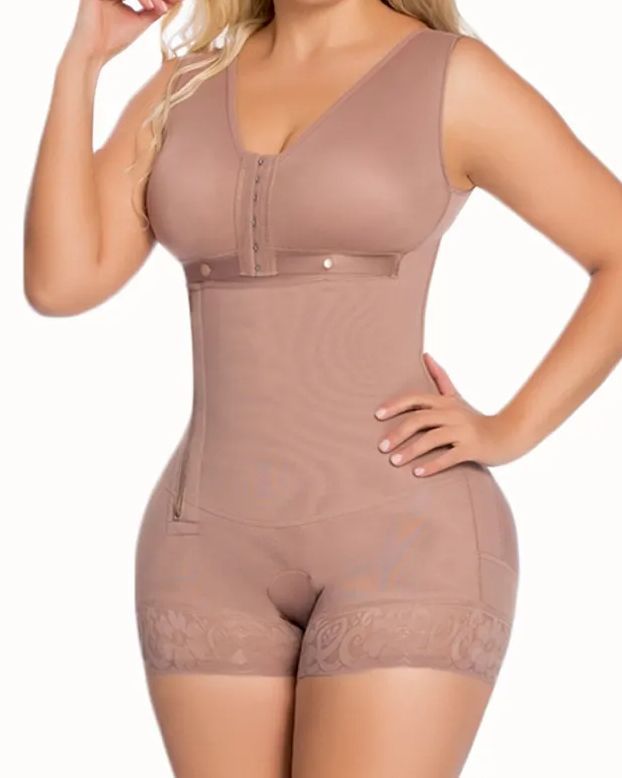 Plus Size Postpartum Sleeveless Short Bodysuit Shaper-Curvy-Faja