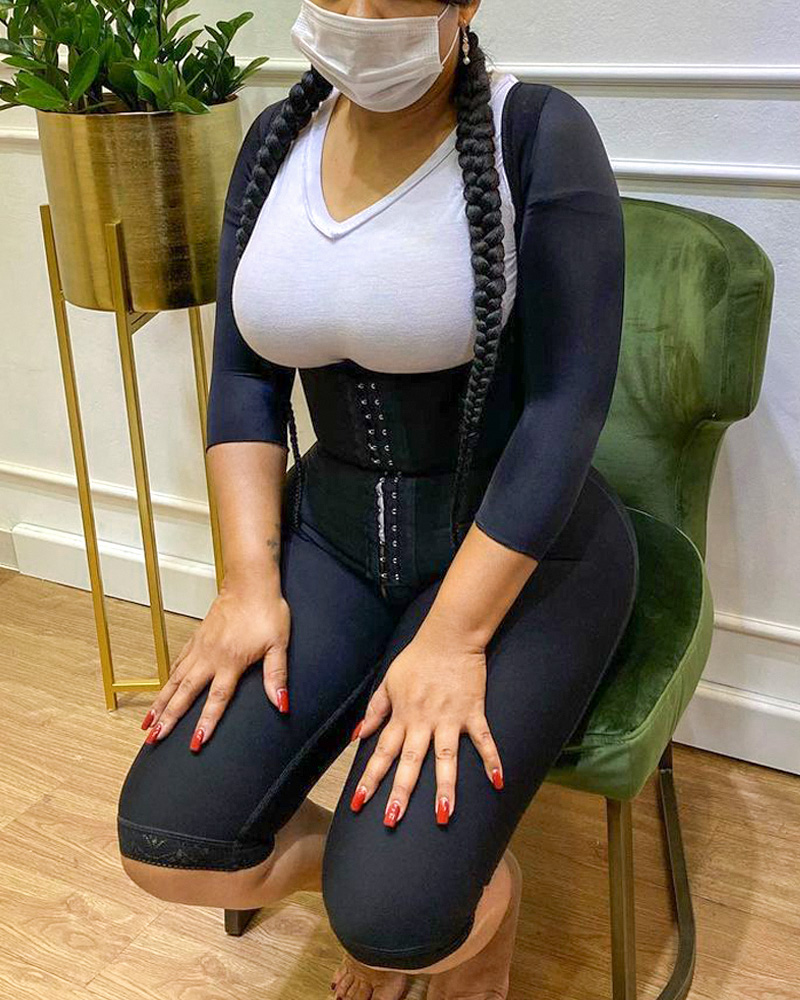 Women Push Up Bodysuit Postpartum Seamless Shapewear Bodysuit with