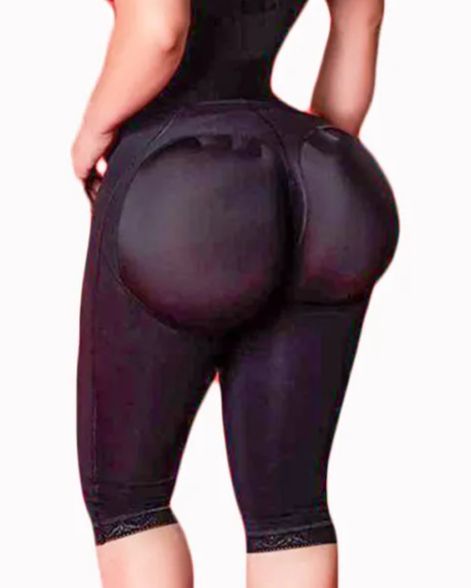 Women's Hip Shaping Knee-length High Waist Shorts-Curvy-Faja