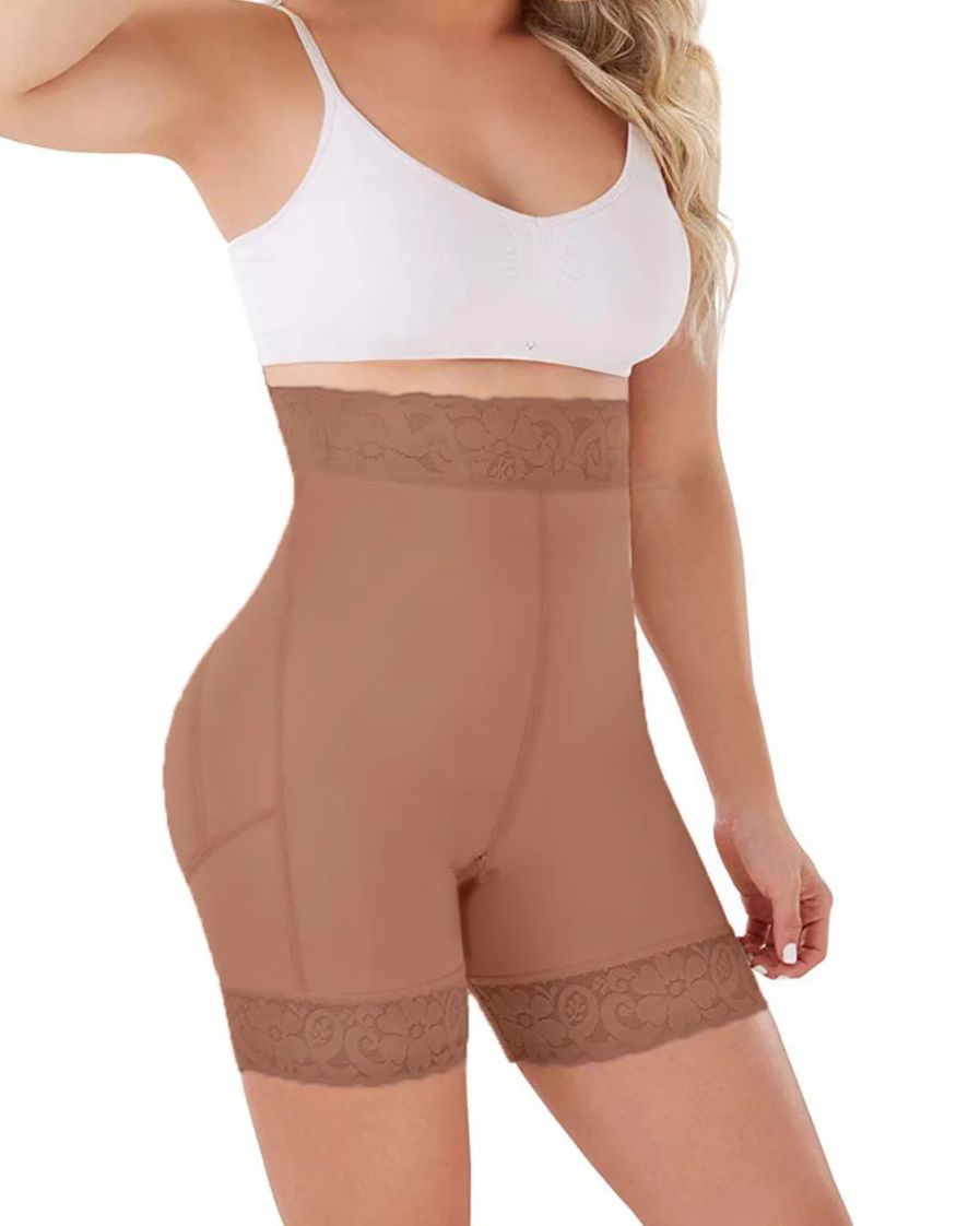 Butt Lifter High-Compression Girdle With Perineal Zipper-Curvy-Faja