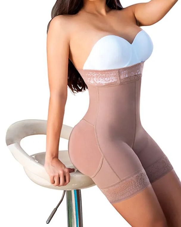 Women High Waist Short Powernet Seamless Pressure Abdomen-Curvy-Faja