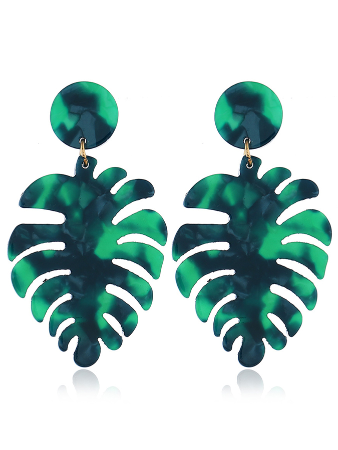 Fashion Vintage Leaves Beach Earrings-Curvy-Faja