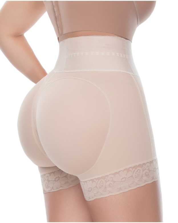 Butt Lifter Tummy Control High Waisted Mid Thigh Shaper Shorts-Curvy-Faja