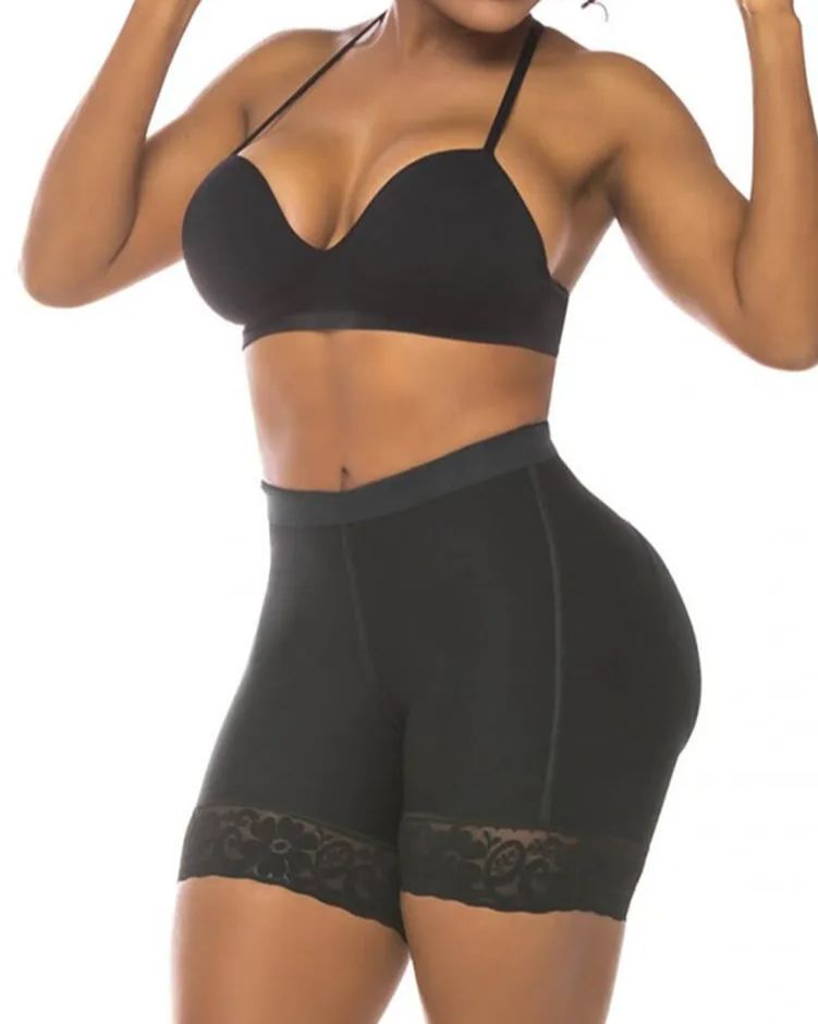 High Waist Women Hip Enhancer Underwear Lace Butt Lifter Shapewear Panties Shaper-curvy-faja