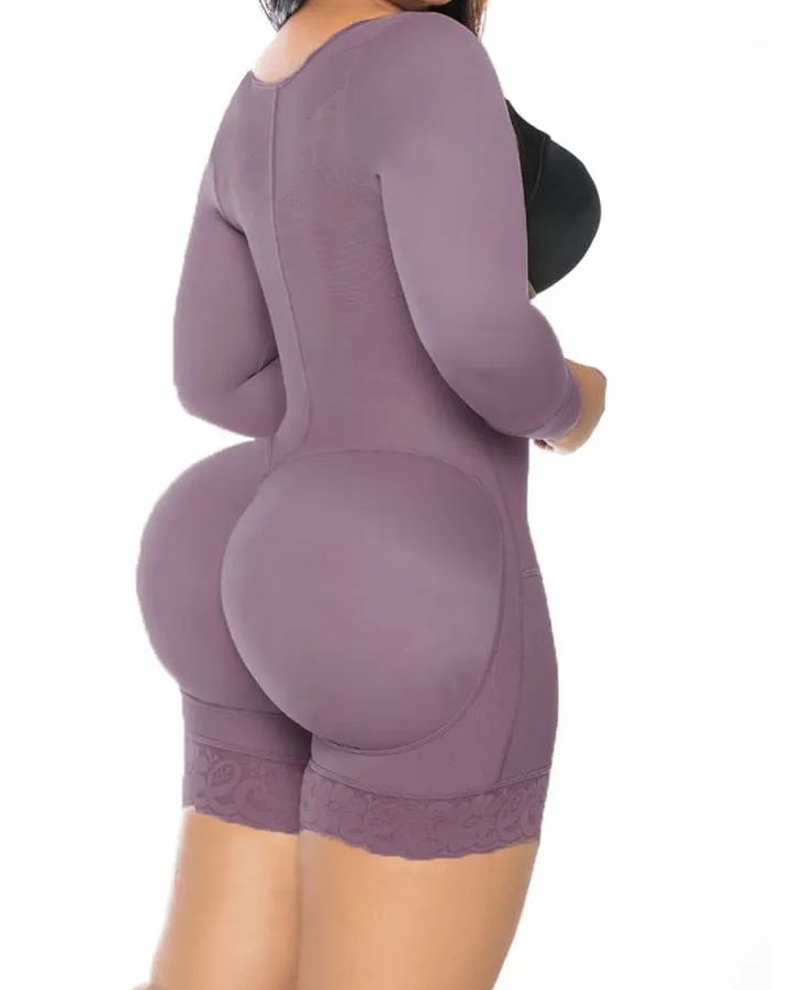 Women Full Body Waist Trainer Zipper Tummy Control Upper Arm Open Bust Slimmer Corset Shaper Girdle-Curvy-Faja