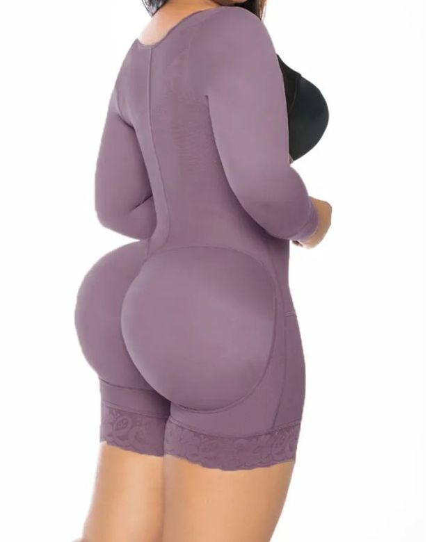 Women Full Body Waist Trainer Zipper Tummy Control Upper Arm Open Bust Slimmer Corset Shaper Girdle-Curvy-Faja