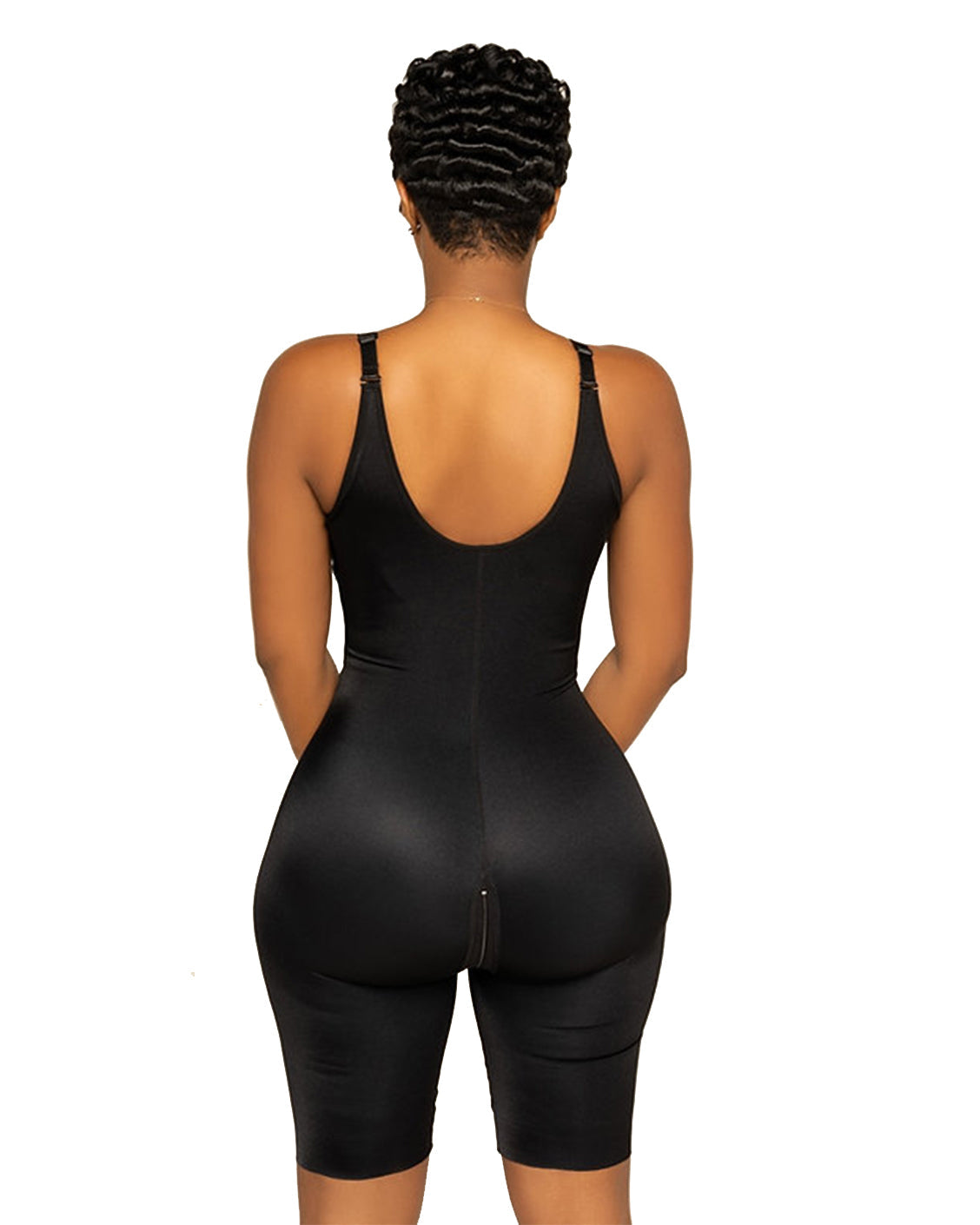 Post Surgery Compression Bodysuit With Built-in Bra Faja Shapewear For Women With Zip Front-Curvy-Faja