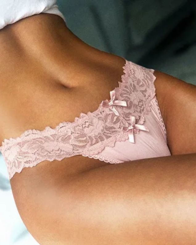 Female Mesh Solid Color Lace Underwears-Curvy-Faja