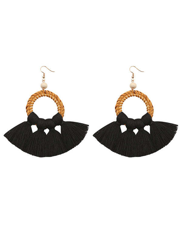 Tasseled Knitting Bohemia Earrings-Curvy-Faja