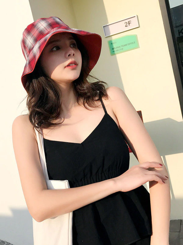 Leisure Versatile Plaid Fisherman Hat-Curvy-Faja