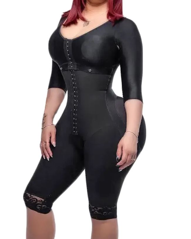 Full Body Support Arm Compression Shrink Waistband with Built-in Bra Corset Slimming Sleeve for Women-Curvy-Faja