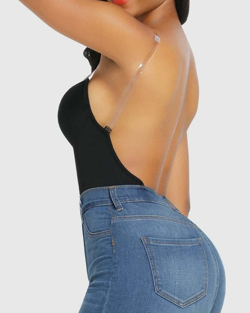 Shapewear Women Plus Size Backless Shapewear Integrated Bra Body Shaper Seamless Open Crotch Shapewear-Curvy-Faja