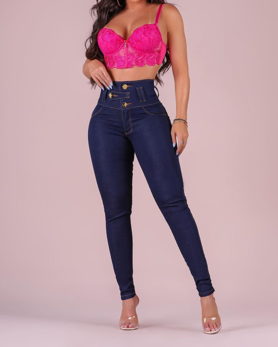 Women's Flirty Curvy Skinny High Rise Stretch Jeans (Pre-Sale)-curvy-faja