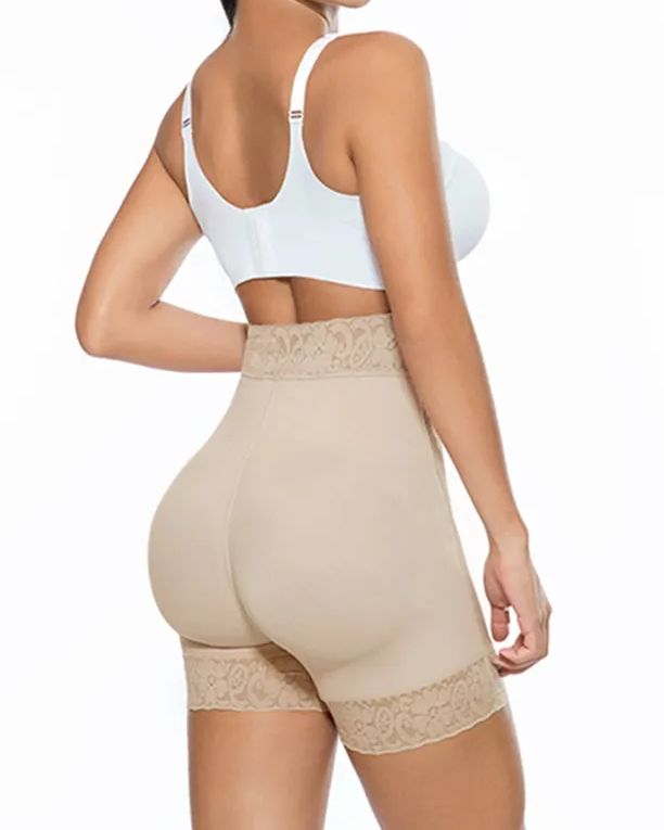 Women Butt Lifter High Waist Hip Enhancer Pads Underwear Shapewear Lace Padded Control Panties-Curvy-Faja