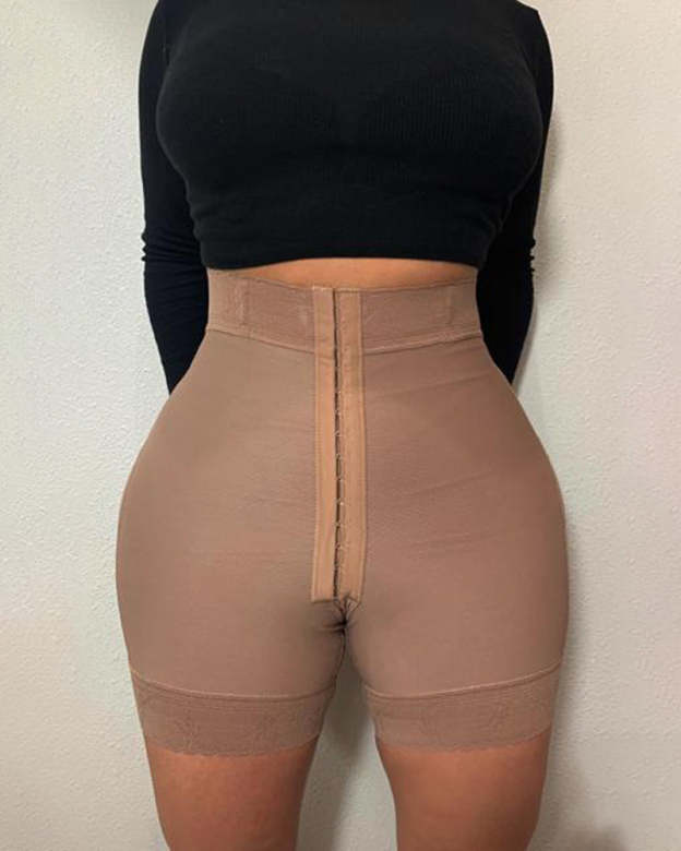 High Compression Garment (powernet) Butt Lifter 3 Hook Butt Lifting Shorts-Curvy-Faja