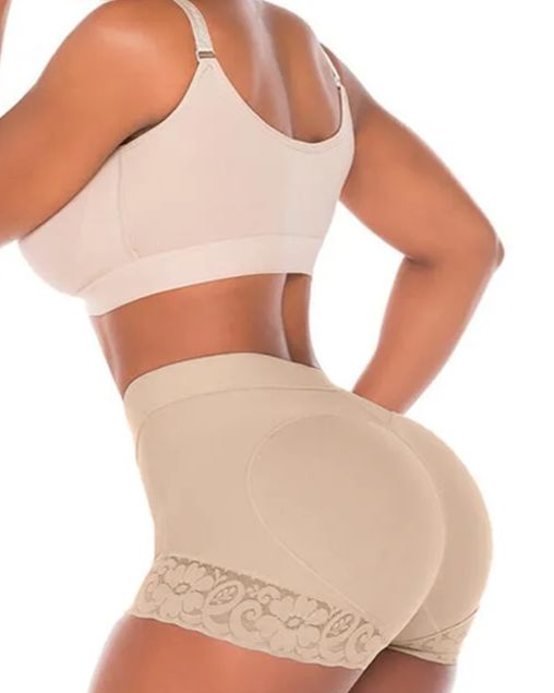 High Waist Women Hip Enhancer Shapewear Tummy Control Lace Body Shaper-Curvy-Faja