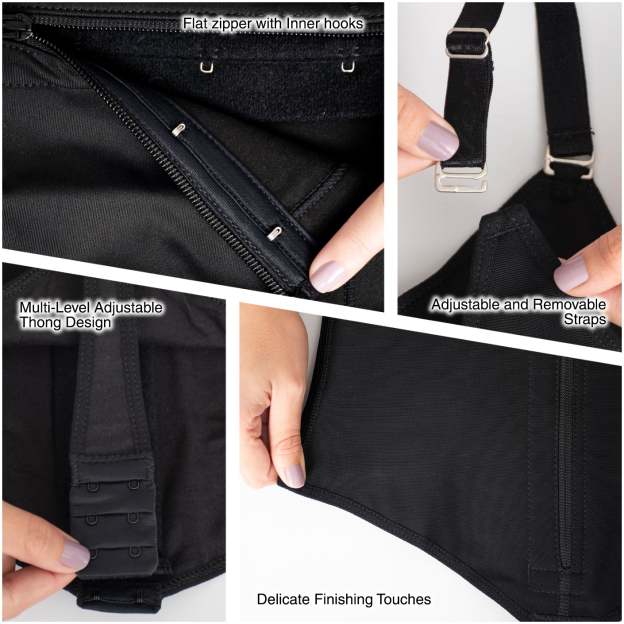 Open Bust Thong Tummy Control Shapewear for Women-Curvy-Faja