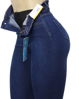 Jeans High Waist With Super Lipo Spandex-Curvy-Faja