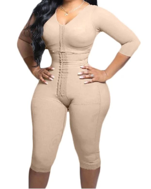 Full Body Support Arm Compression Shrink Your Waist With Built In Bra -Curvy-Faja