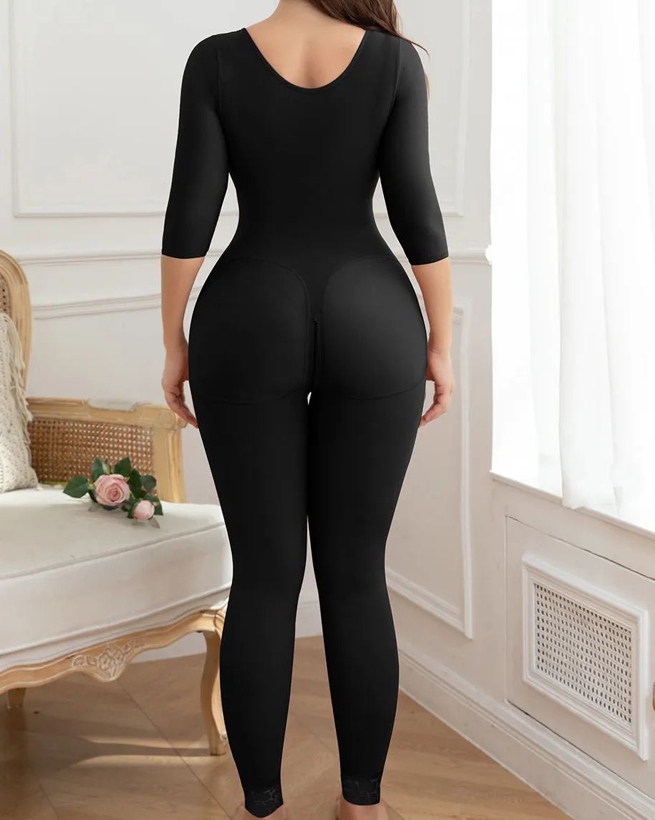 Long Sleeve Long Leg Shaping Garment After Liposuction-Curvy-Faja