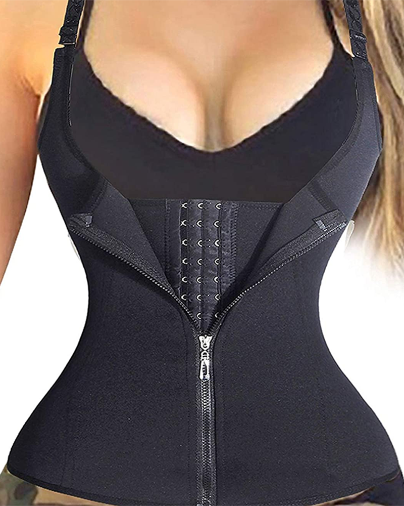 Waist Trainer Corset for Tummy Fat Burning weightloss Double Control Body Shapewear with Zipper & Hook