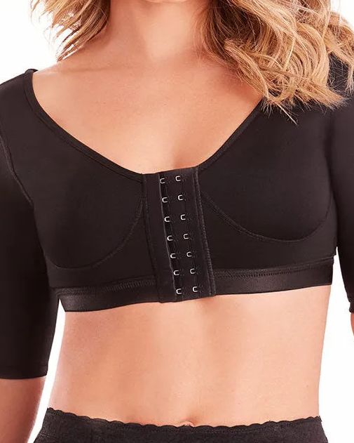 Women'S Post Surgical Surgery Bra Posture Corrector With Sleeves Brasier Post Operatorio-curvy-faja