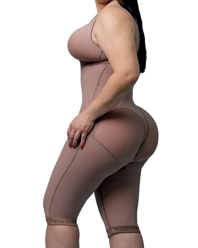 Women's Compression Shapewear Knee-length Girdle With Bra Slimming Bodysuit-Curvy-Faja