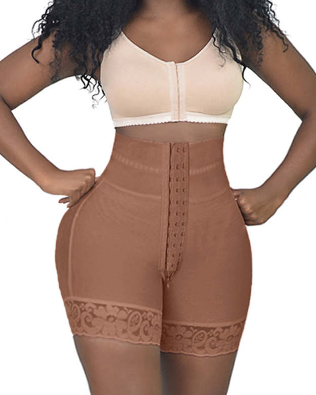 BBL Shorts Double Compression High Waisted With Mid-section Tummy Control Curvy Fit-Curvy-Faja