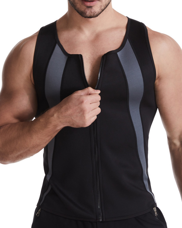Mens Hot Shaper Tank Top Sweat Sauna Suit Waist Trainer Slimming Tummy Control Workout Exercise Vest for Weight Loss-Curvy-Faja