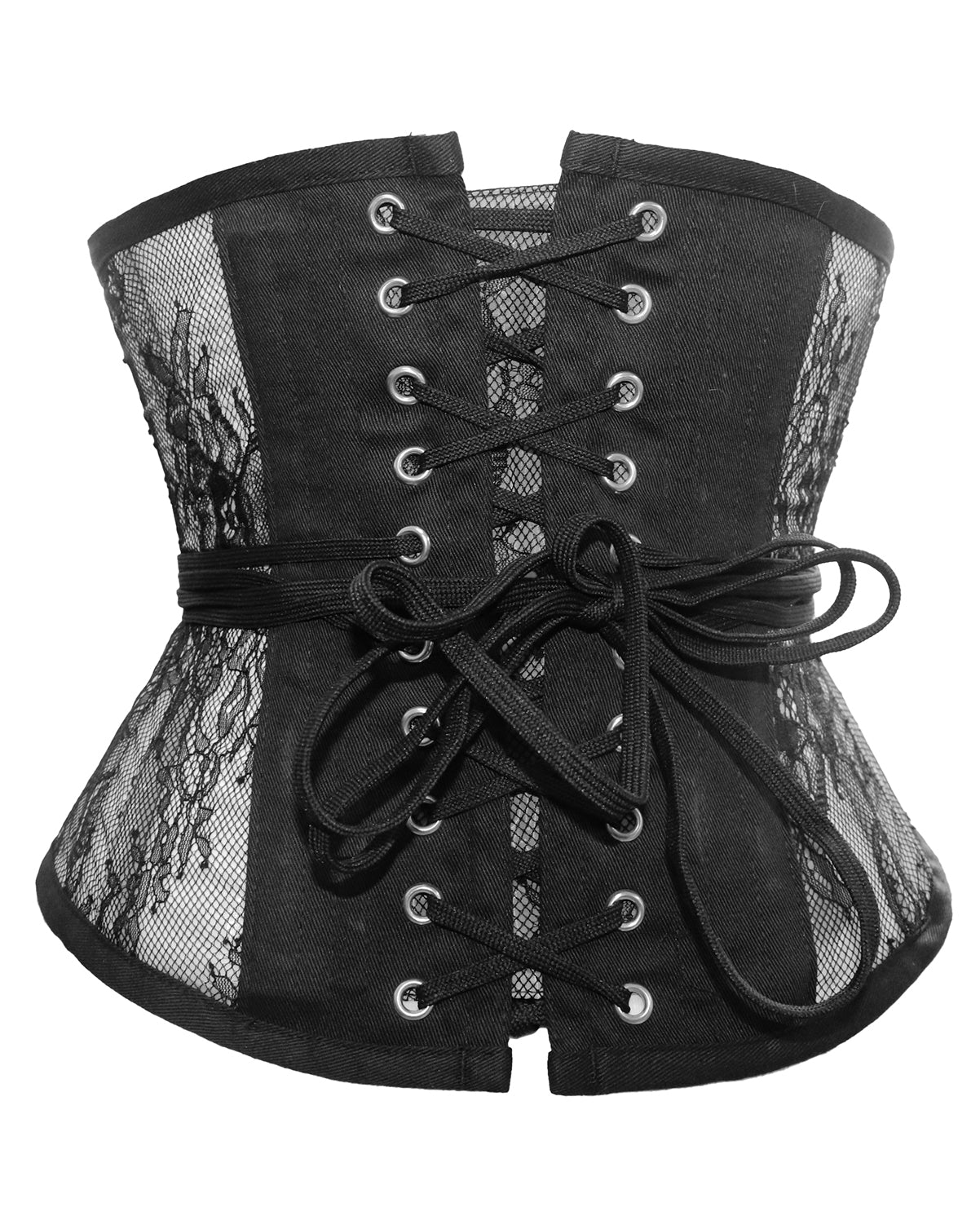 Women's Lace Up Boned Sexy Plus Size Overbust Corset Bustier Top-Curvy-Faja