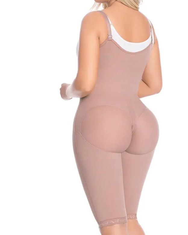 Open Bust Tummy Control Fajas Adjustable Hook And Eye Front Closure Women Shapewear-Curvy-Faja