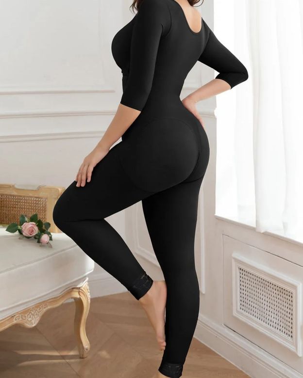 Long Sleeve Long Leg Shaping Garment After Liposuction-Curvy-Faja