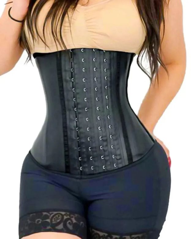 4 Hooks Aggresive Latex Waist Trainer-Curvy-Faja