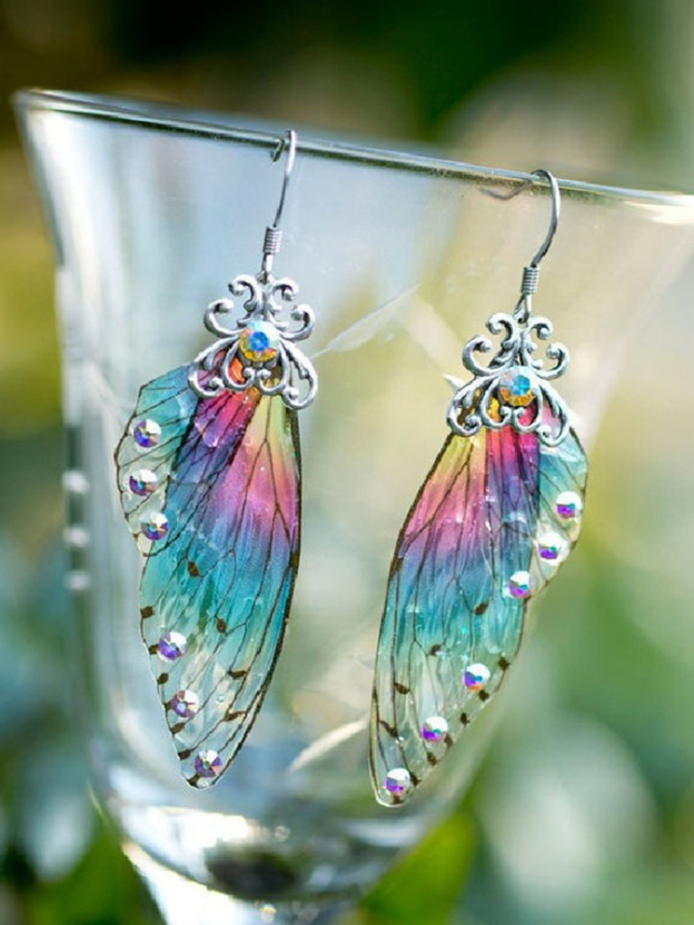 Beautiful Butterfly wings Vintage Casual Earrings-Curvy-Faja