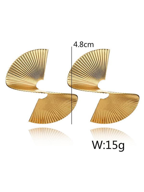 Vintage S-shaped Earrings Accessories-Curvy-Faja