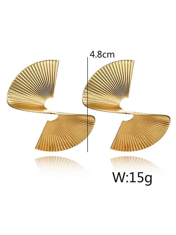 Vintage S-shaped Earrings Accessories-Curvy-Faja