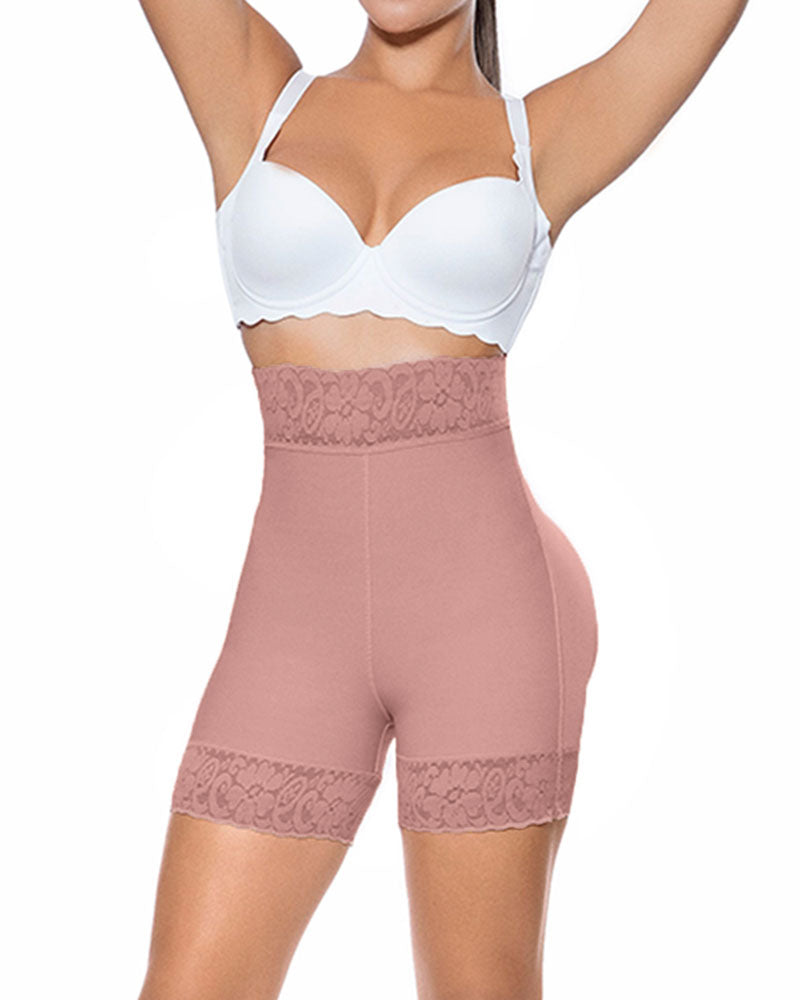 Women Butt Lifter High Waist Hip Enhancer Pads Underwear Shapewear Lace Padded Control Panties-Curvy-Faja