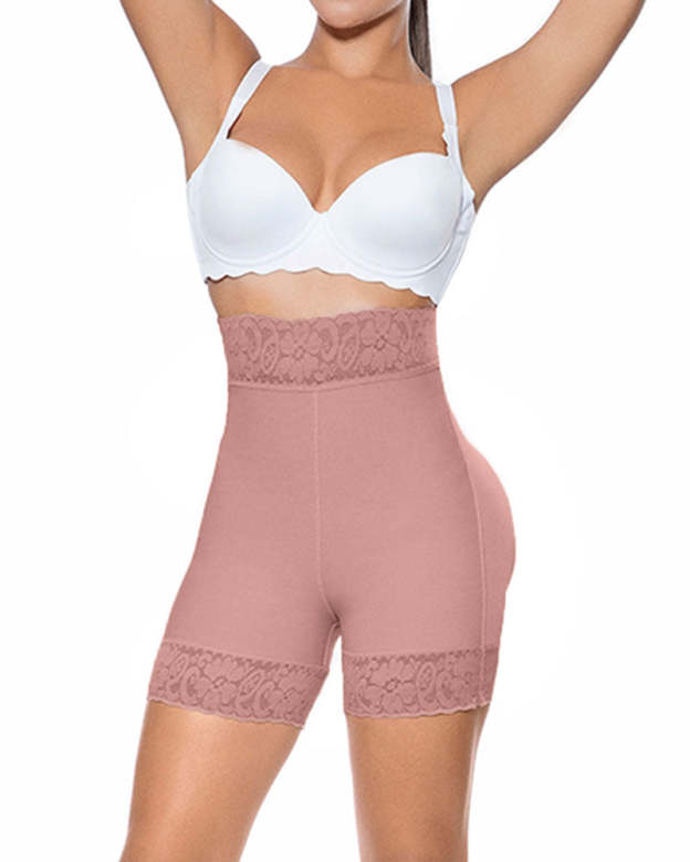 Women Butt Lifter High Waist Hip Enhancer Pads Underwear Shapewear Lace Padded Control Panties-Curvy-Faja