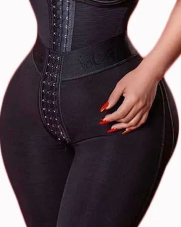 Women's Hip Shaping Knee-length High Waist Shorts-Curvy-Faja