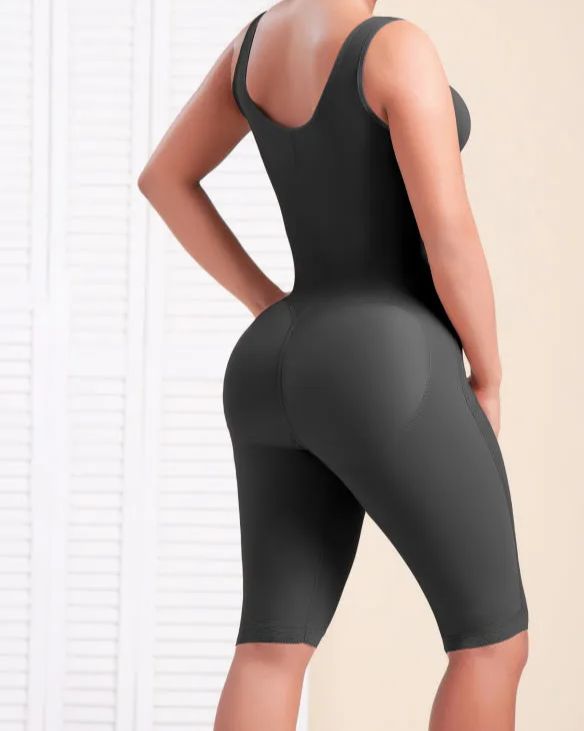 Women Tummy Control Fajas Front Closure Side Zipper Full Body Shaper Postpartum Bodysuit-Curvy-Faja