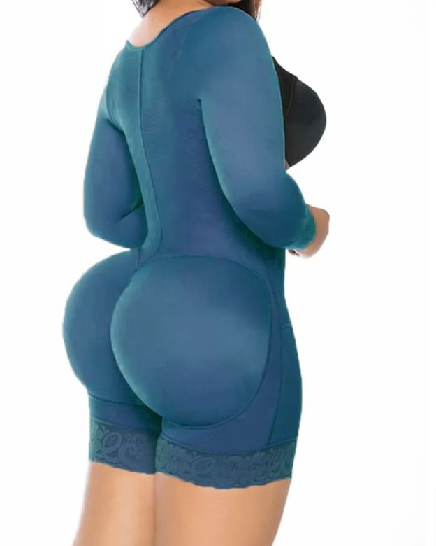 Women Full Body Waist Trainer Zipper Tummy Control Upper Arm Open Bust Slimmer Corset Shaper Girdle-Curvy-Faja