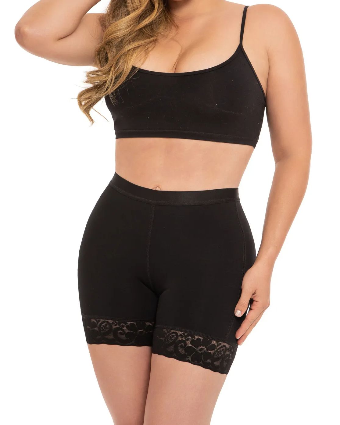 Low Waist Seamless Hip Lift Shorts-Curvy-Faja