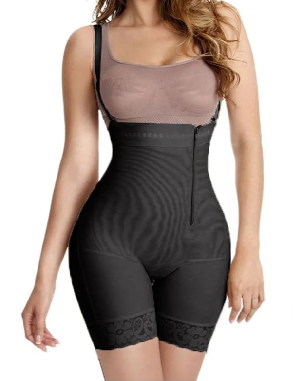  Full abdomen Control Girdle High Compression Strapless Body Shaper with Zipper-Curvy-Faja