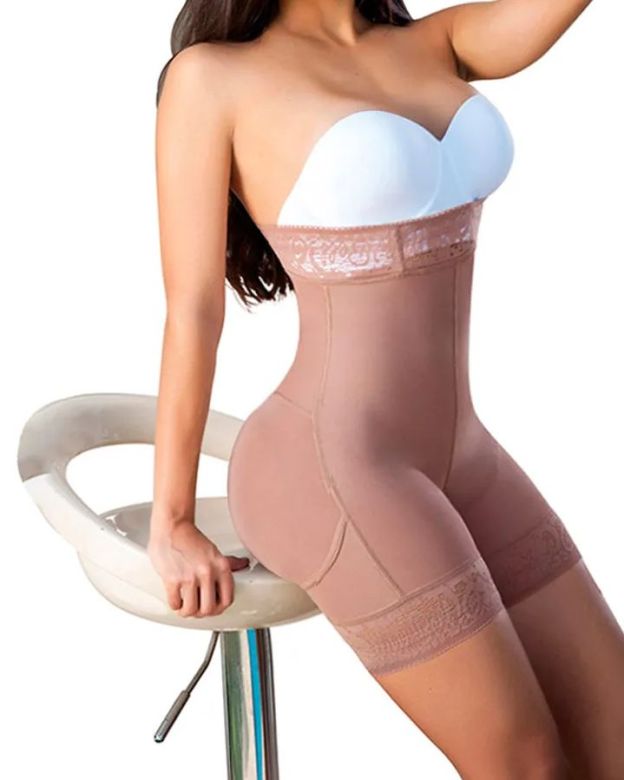 Women High Waist Short Powernet Seamless Pressure Abdomen-Curvy-Faja