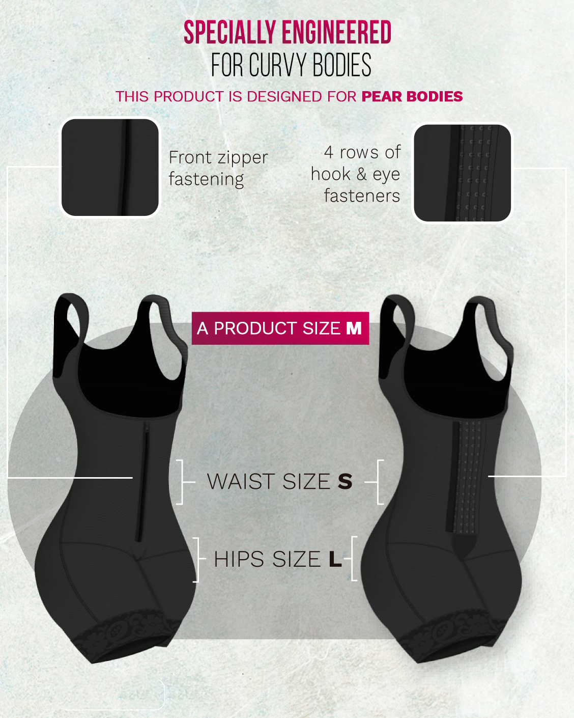 Bum Lift Tummy Control Shapewear Mid Thigh Faja-Curvy-Faja