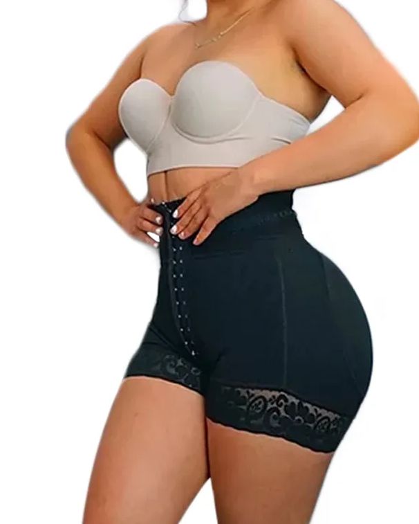 BBL Shorts Double Compression High Waisted With Mid-section Tummy Control Curvy Fit-Curvy-Faja