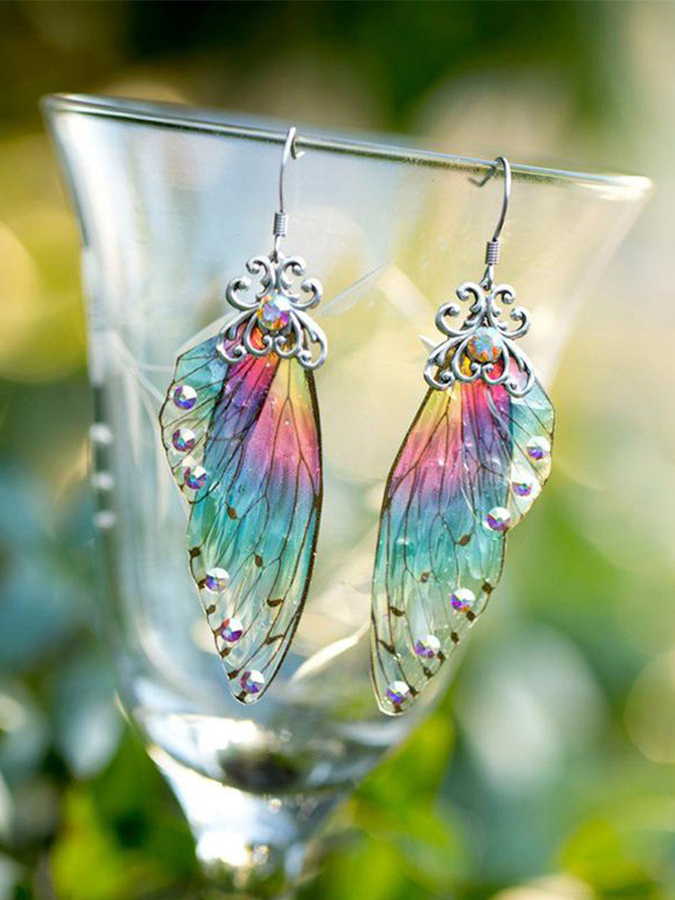 Beautiful Butterfly wings Vintage Casual Earrings-Curvy-Faja