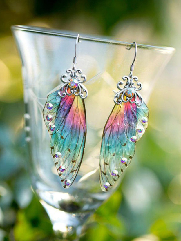 Beautiful Butterfly wings Vintage Casual Earrings-Curvy-Faja