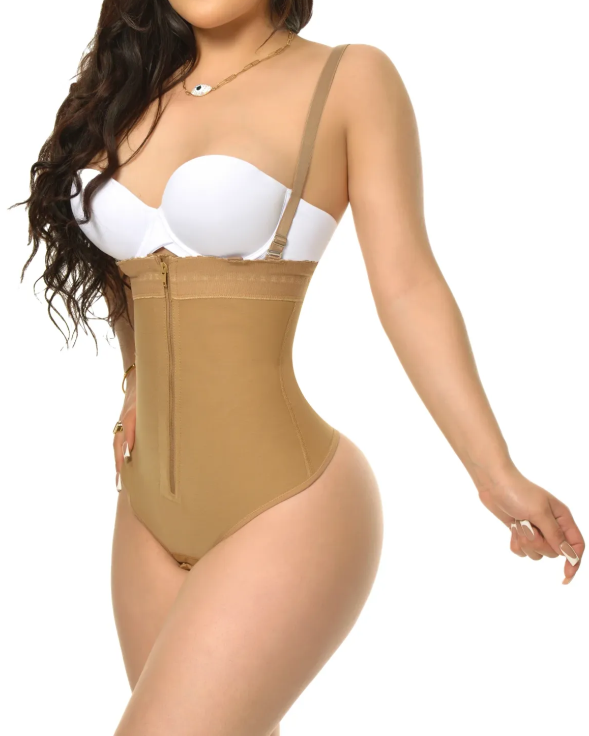 Tummy Control Zipper Shapewear Bodysuit