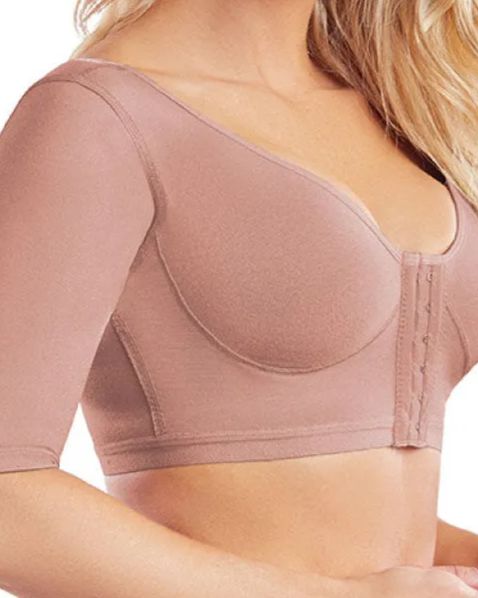 Women'S Post Surgical Surgery Bra Posture Corrector With Sleeves Brasier Post Operatorio-Curvy-Faja